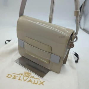 Mini Bolso de Hombro Delvaux Madame Gris Charol Bandolera Raro Bélgica - Imagen 1 de 16