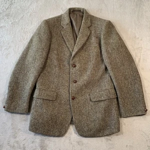 Harris Tweed Jacket Mens 36 R Wool England Blazer Scottish Scotland Hebrides - Picture 1 of 17
