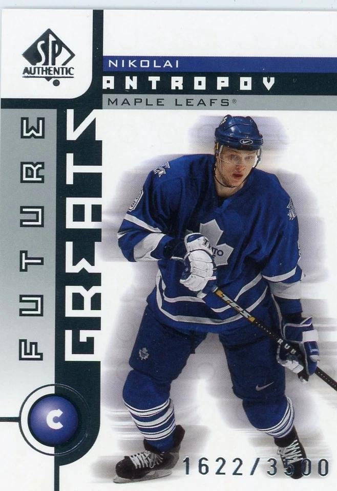 2001-02 SP Authentic #120 Nik Antropov #/3500 Toronto Maple Leafs - Image 1 of 1