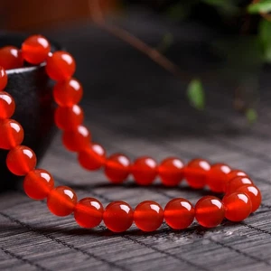 Natural 7A Quality Red Agate Stone Gemstone Round Beads 2mm~20mm DIY Jewelry Lot - Picture 1 of 12