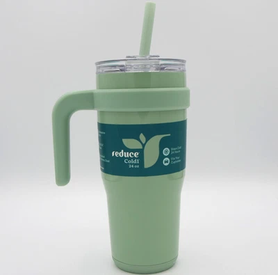 Reduce Cold1 2.0 24 oz Stainless Steel Travel Mug w/ Straw Match Green 24Hr Cold - Image 1 of 4