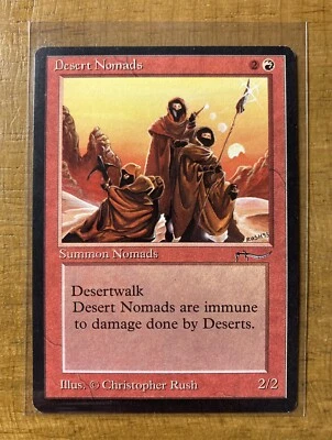 MTG✨DESERT NOMADS✨Arabian Nights NM/M 1993 Common CREATURE C. Rush Artwork - Image 1 of 2