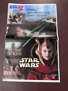 RARE 1999 Kmart Color Toy Ad Star Wars Episode 1 large fold out toys photos - Picture 1 of 12