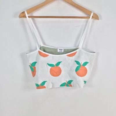 Camiseta sin mangas Cotton On para mujer talla XL blanca estampado de frutas sin mangas 060998 Foto 1 de 4