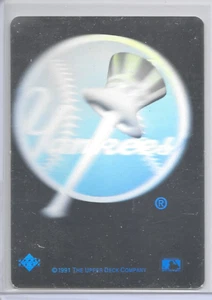 1991 New York Yankees Hologram Insert Upper Deck Baseball Card - Imagen 1 de 2