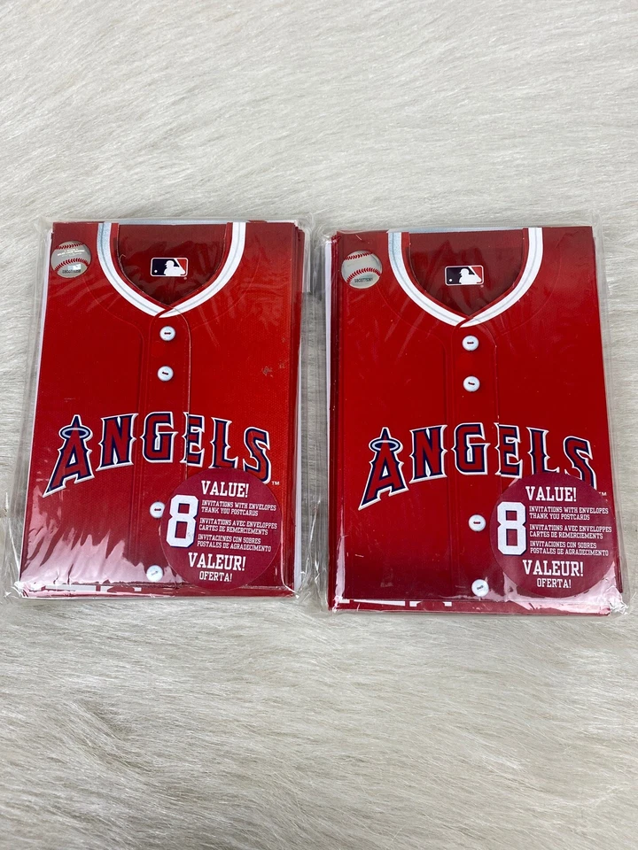 Los Angeles Angels Party Invitations & Thank You Postcards 8 Pack!! SET of 2!! - Image 1 of 4