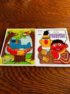 Juego de 2 piezas de rompecabezas Playskool Seame Street Bert & Ernie, Cookie Monster Age's 2-5 - Imagen 1 de 3