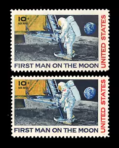 MOMEN: US STAMPS #C76a, C76 ROSE RED OMISE MINT OG NH ERROR LOT #93507* - Foto 1 di 2