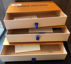 Louis Vuitton Yellow Wallet Box / Accessories Gift Box 3 Set 10" X 5.5'' X 2" - Picture 1 of 13