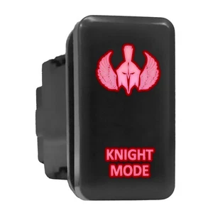 KNIGHT MODE - Red Backlit Tall Push In Switch 1.54"x 0.83" (Fit: Toyota) - Picture 1 of 6