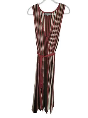Jessica London Striped Sleeveless Wrap Dress 14/16 Knit Classic Date Sexy Luxury - Image 1 of 4
