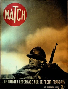 Match Magazine October 19 1939 WWII Adolf Hitler The Little King George Simenon - Picture 1 of 3
