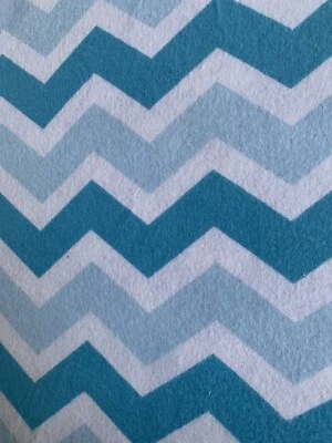 Turquoise Blue Chevron 96" X 40" Flannel fabric Joann fabrics - Image 1 of 2