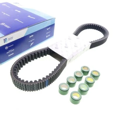 Keilriemen + Variomatikgewichte 8x Original für Piaggio MP3 400 Aprilia Scarabeo - Bild 1 von 4