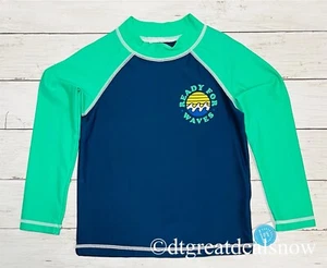 Carter's Kids Blue Swim Shirt Long Sleeve UPF 50+ Sun Protection Size 4 Water - Picture 1 of 5