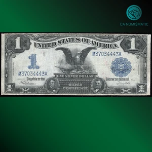 CA 1899 $1 One Dollar Silver Certificate, Black Eagle, Very Fine, 34443 - Picture 1 of 2