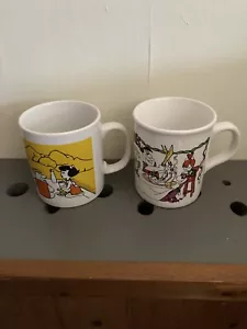 Rare 2 X The Flintstones Mug Hanna Barbera 1989 Both Made In England.. - Picture 1 of 8