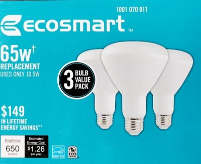 BR 30 LED lamp/10 year warranty/ 3-Pack/ Dimable/ 27K/ soft white - Image 1 of 4
