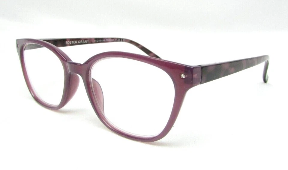 2 Pack- Foster Grant Reading Glasses with Soft Case VRL2103 PRP  +2.00 NEW! - Image 1 of 1