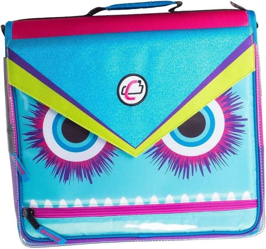 Case-it Monsters Eye Universal Zipper Binder 2" Inch & 13" Laptop Case & Pouch