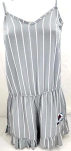 NEW Colorado Avalanche Concepts Sport Tank Top Ruffle Romper Pajamas Women M - Picture 1 of 8
