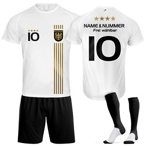 Fußballtrikot Deutschland Trikot Herren Männer WM EM 2022 T-Shirt Gratis Namen