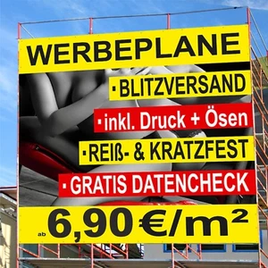 LKW Plane PVC Plane Banner Werbeplakat Digitaldruck Werbebanner Werbeplane 550g - Bild 1 von 1