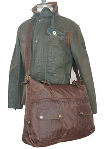Belstaff Original Waxed Fabric Travel Shoulder Bag New - Picture 1 of 6