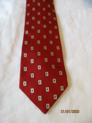 Paul Fredrick  Red & Blue Silk Neck Tie - Image 1 of 2
