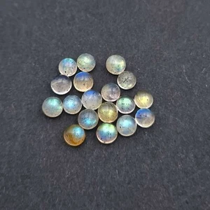 Lote de piedras preciosas sueltas redondas de labradorita natural multifuego 100 piezas 3 mm - Imagen 1 de 7
