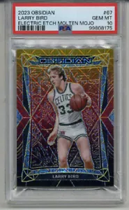 2023 PANINI OBSIDIAN ELECTRIC ETCH MOLTEN MOJO LARRY BIRD /10 PSA 10 POP 1 RARE - Picture 1 of 2