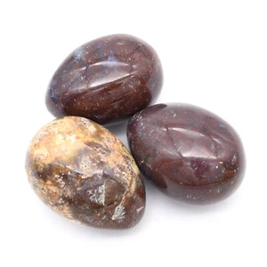 Red Moss Agate 3x Tumbled Stones 25x35mm - Bild 1 von 2