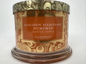 HomeWorx Golden Harvest Pumpkin 3 Docht Kerze 14 Unzen von Harry Slatkin Neu Herbst - Bild 1 von 7