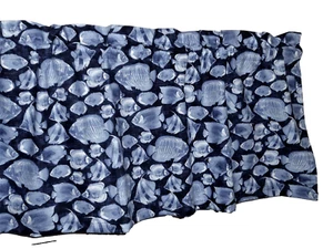 Angel Fish Nautical Valance Curtain Beach Summer Ocean Sea Navy Blue 42 x 14 - Picture 1 of 4