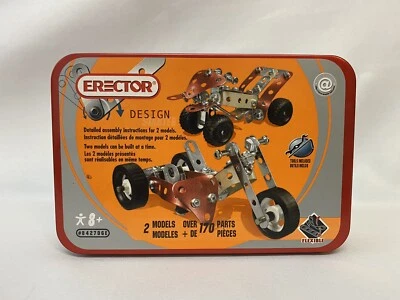 Erector Design Flexible Building Set 2010 Meccano 2 Models Over 170 Parts NIB - Image 1 of 4