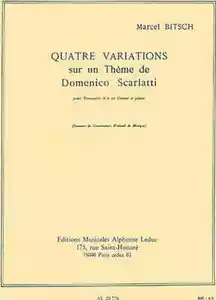 Quatre Variations Sur Un Theme De Domenico Scarlatti Pour Trompette (ou Corne... - Picture 1 of 1