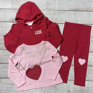 The Children’s Place Toddler Girl 3 Piece Outfit Size 2T. NWT! Valentine’s Day - Picture 1 of 12