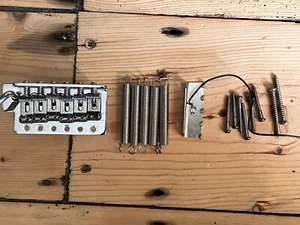Fender Strat Tremolo Bridge Unit PW29 Full Block Stamped Saddles 52.5mm Mex - Picture 1 of 10