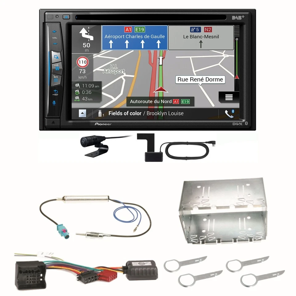 Pioneer AVIC-Z730DAB Navigation Bluetooth CD USB MP3 Einbauset für Fox Polo 9N3 - Bild 1 von 1