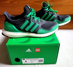 EUC Pristine Adidas Ultraboost DNA x Lego Colors, Black/Green H67954, SIZE 8 - Picture 1 of 11