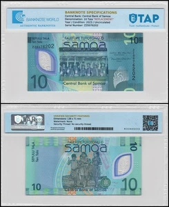 Samoa 10 Tala, 2023 ND, P-48, UNC Polymer, Replacement Authenticated - Picture 1 of 1