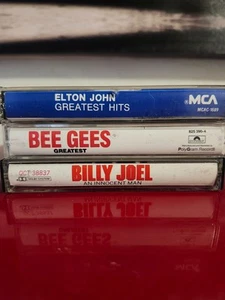 Lot Of 3 70's-80s Cassettes Bee Gees/Elton John/Billy Joel - Picture 1 of 5