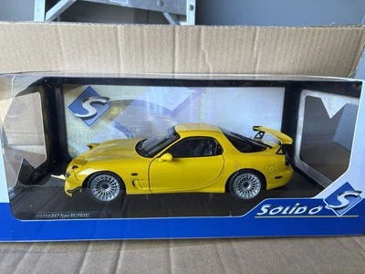 1:18 Solido Mazda RX7 RS FD35 Yellow Diecast - image 1 of 4