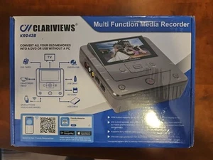 CLARIVIEWS Multi-Function Media Recorder, VHS to Digital - KR043B **BRAND NEW** - Picture 1 of 6