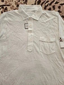 NEW B. DRADDY Organic Pima Cotton Polo Shirt SANKATY HEAD GOLF CLUB Size M White - Picture 1 of 7