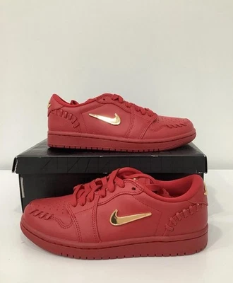 Nike Air Jordan 1 Low Gym Red/Metallic Gold Shoe Sneaker FN5032-607 Women Size 6 - Image 1 of 4