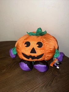 Vintage 1996 Gibson Nylon Plüsch Halloween Jack-O'-Lantern Pumpkin Plüsch NEU! - Bild 1 von 7