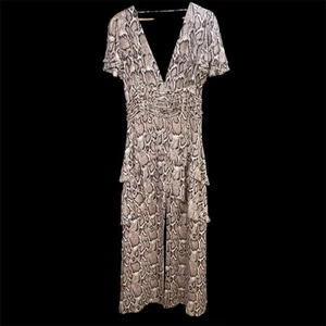 AFRM Maxikleid Damen Größe 10 Tiermotiv Stufen Boho Chic skurril Glamourös - Bild 1 von 16