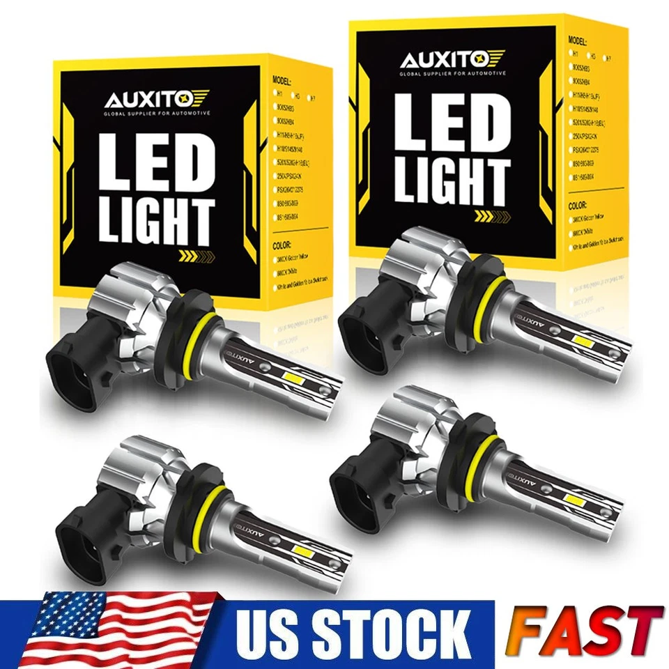 4x AUXITO Super White 9005 9006 LED Bulb High Low Beam Headlight Combo Kit 6500K Foto 1 de 4