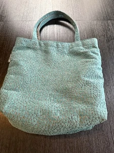 D.L. Couch Upholstery Fabric Tote Bag Green Textured Promotional Carryall Rare - Picture 1 of 6